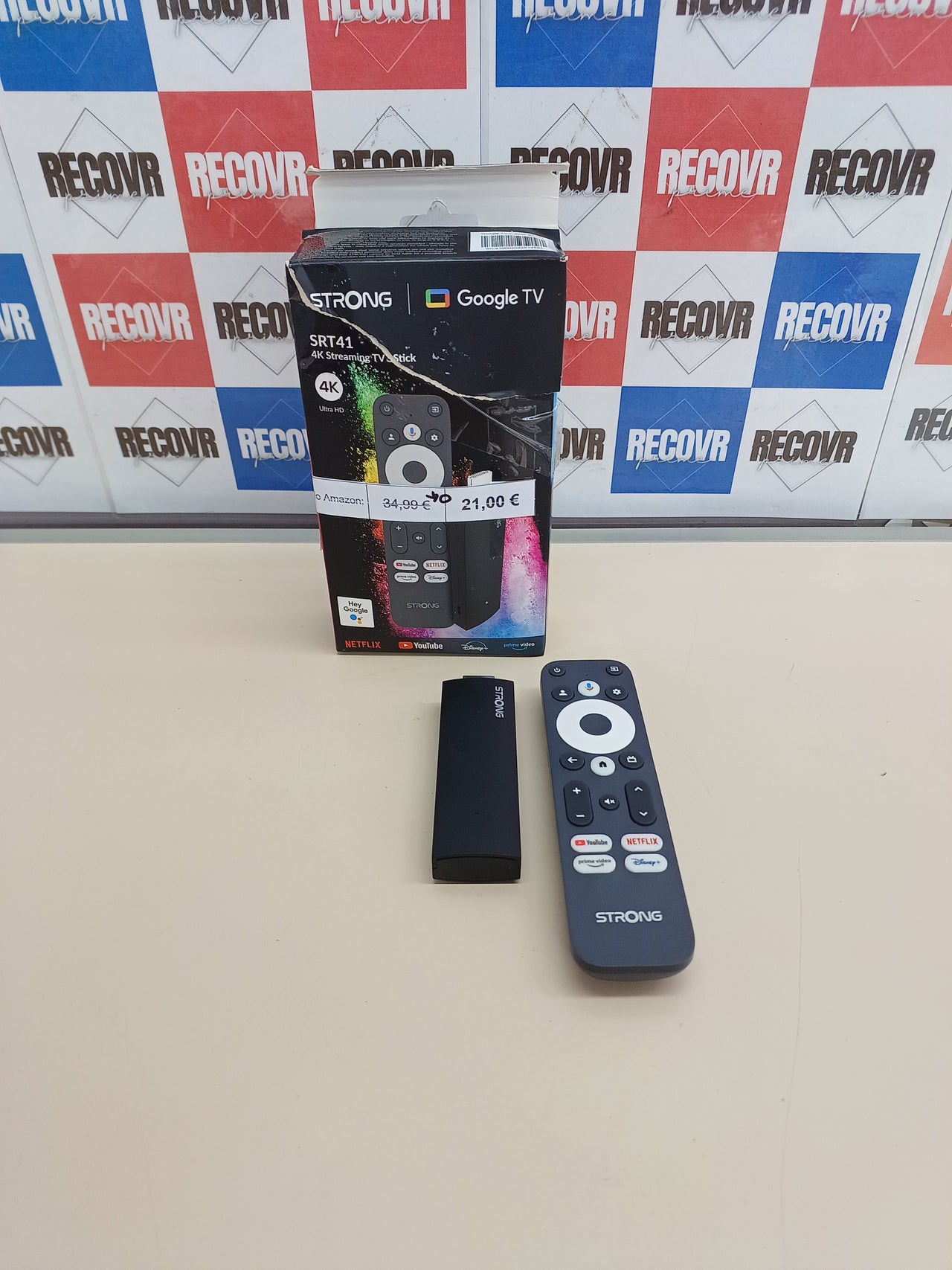 TV Stick STRONG SRT41 Android TV 4K Google TV