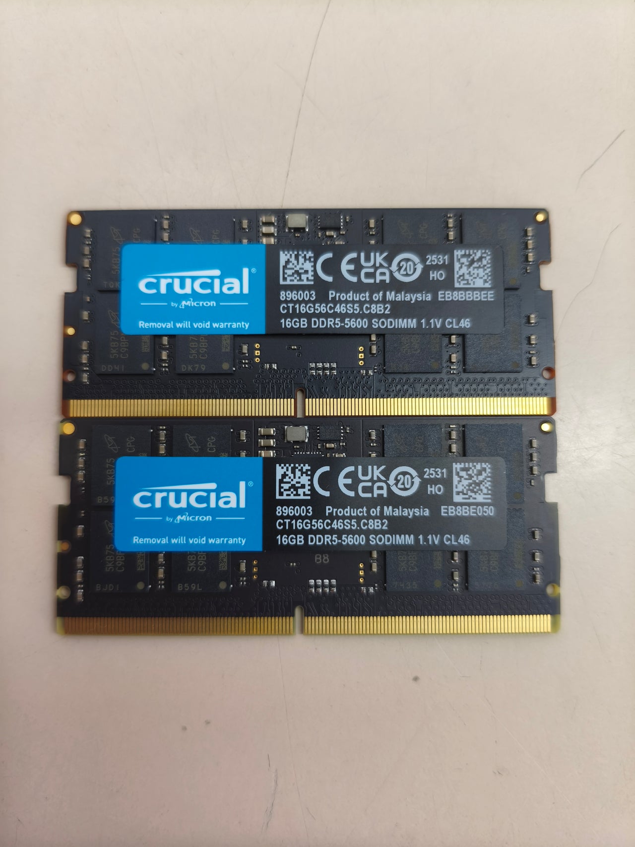 Memoria RAM Crucial DDR5 32 GB (2×16 GB)