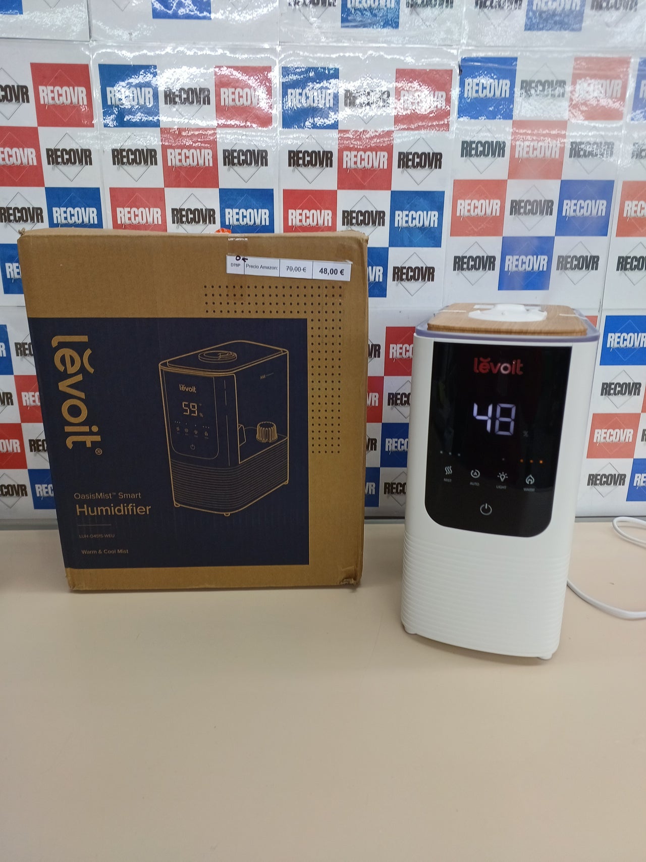 Humidificador inteligente 4,5L frío/calor 45h – Levoit