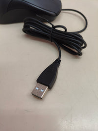 Ratón con cable Amazon Basics, 3 botones, silencioso, negro