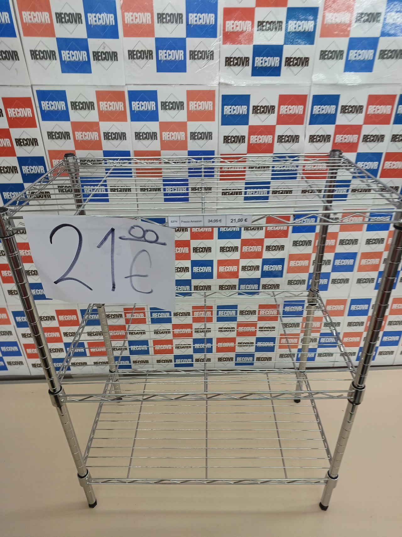 Estantería metálica 3 baldas ajustables Amazon Basics