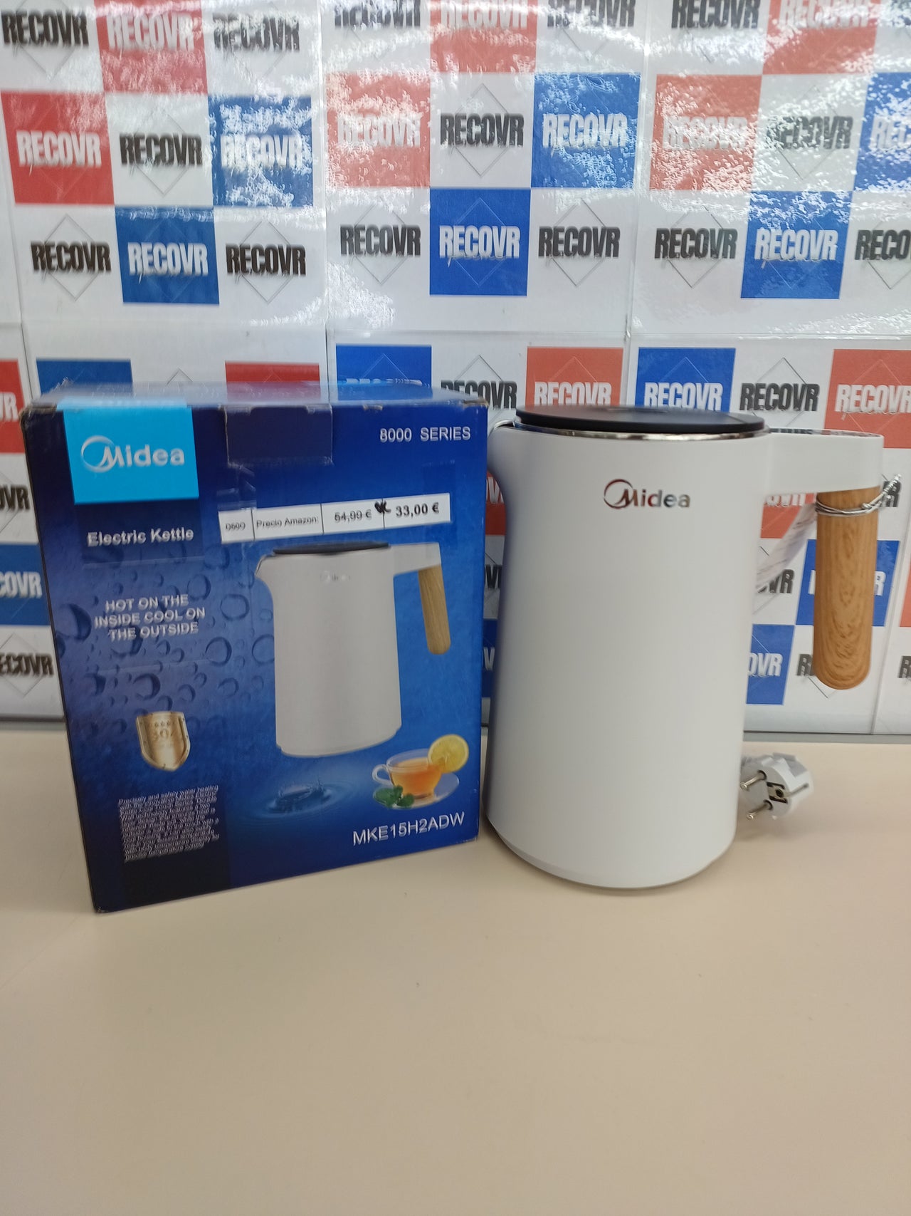 Hervidor eléctrico 1,5 L 2200W temp regulable – Midea