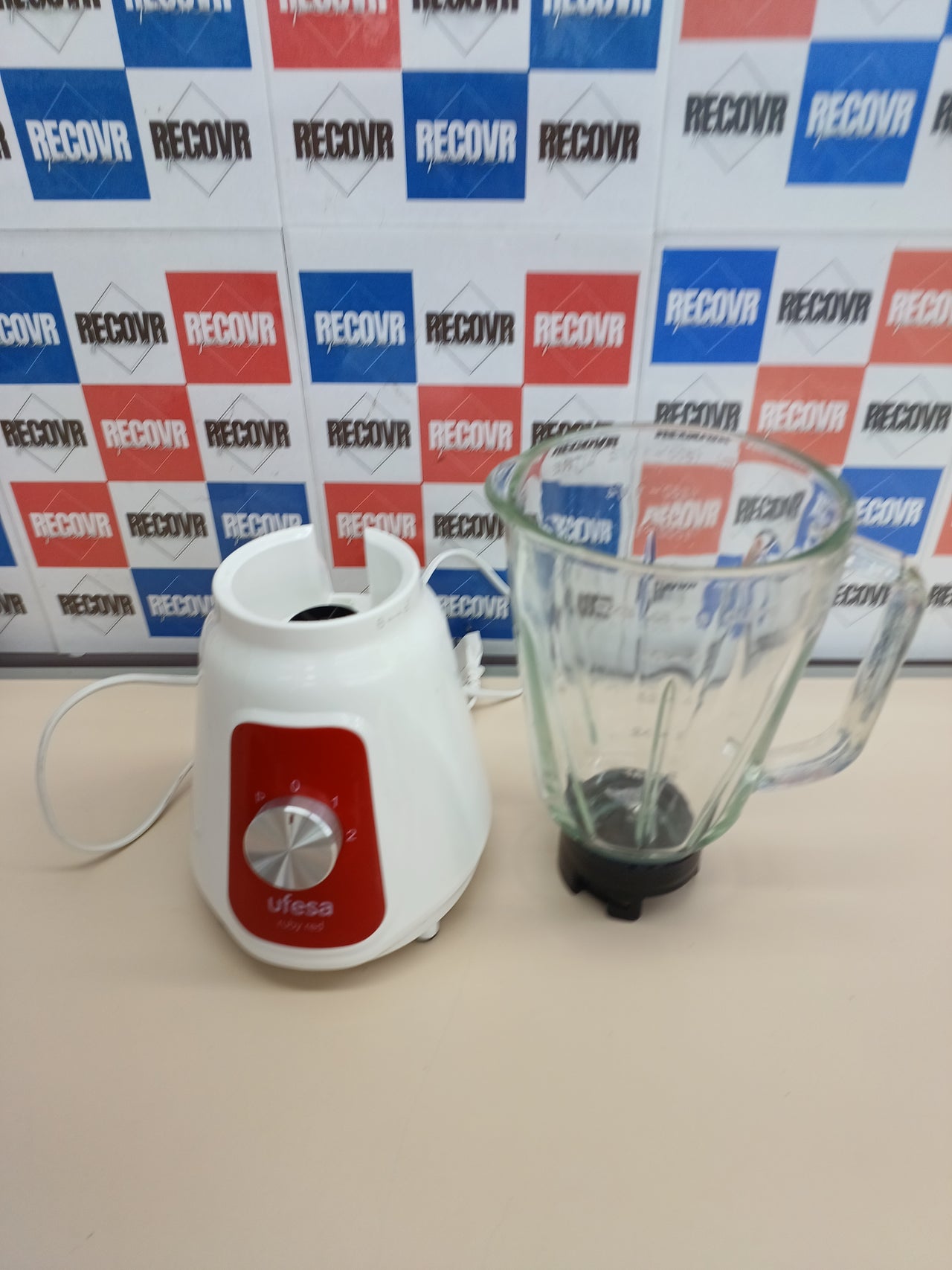 Batidora vaso 1500W jarra cristal 1,5L pica hielo - Ufesa
