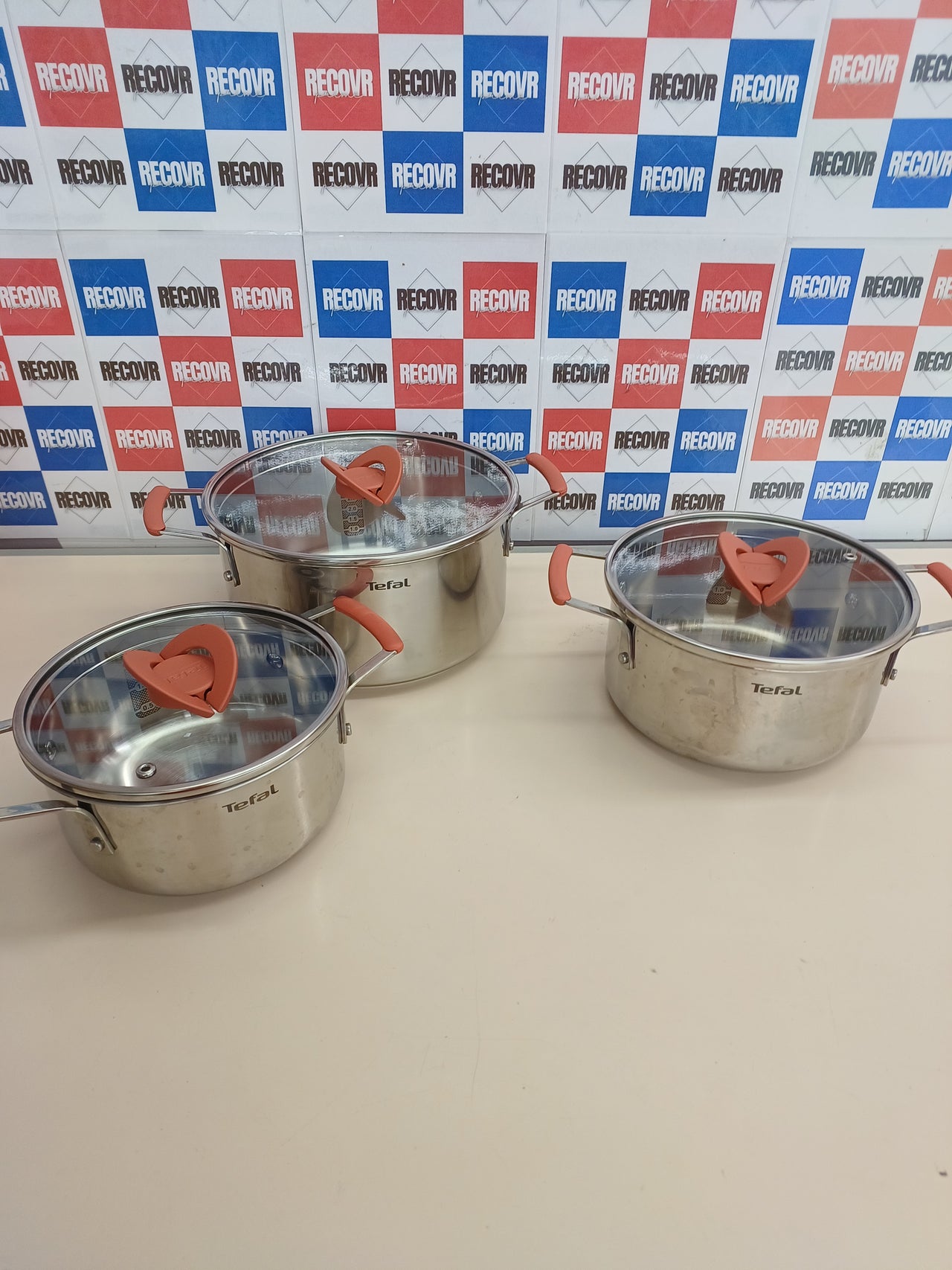 Juego de ollas 3 piezas acero inoxidable – Tefal