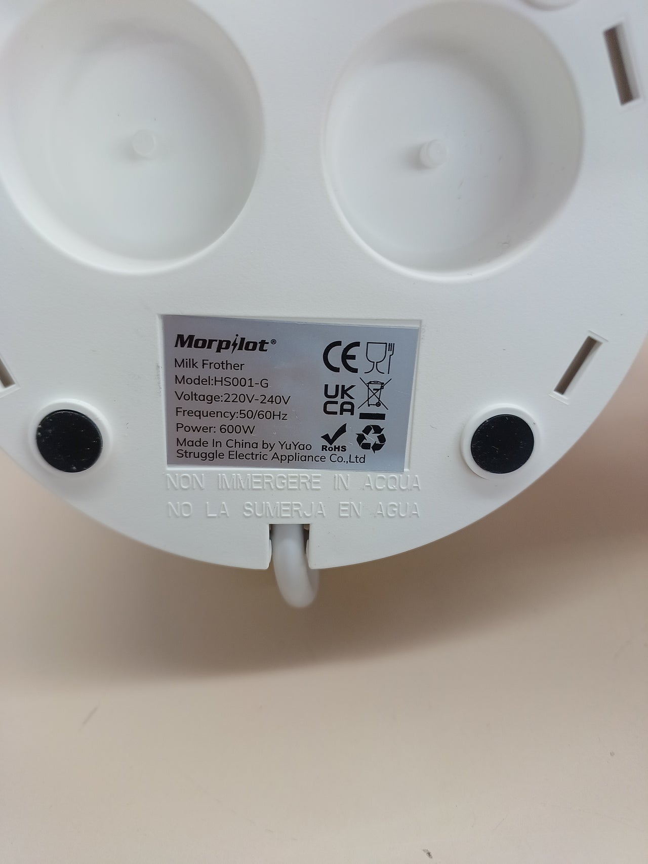 Espumador 4 en 1 250 ml blanco Morpilot