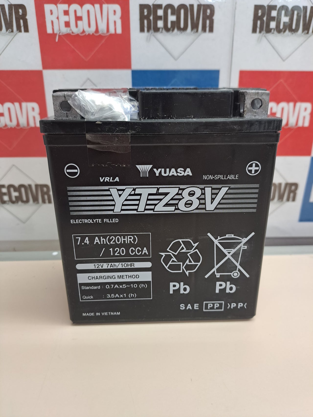 Batería de moto Yuasa YTZ8V 12V AGM VRLA libre de mantenimiento 120 CCA