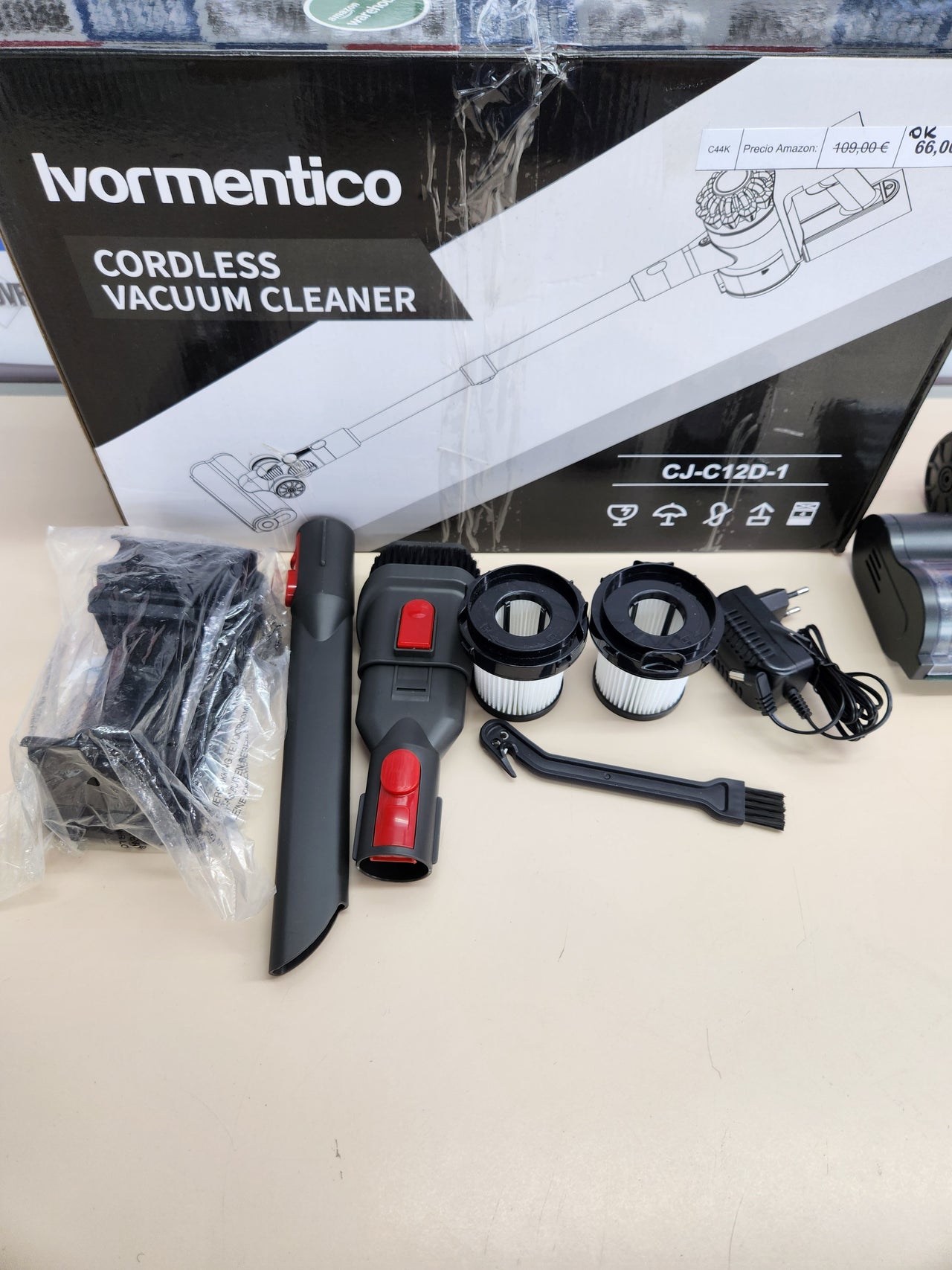 Aspiradora escoba sin Cable, 40KPA, 450W