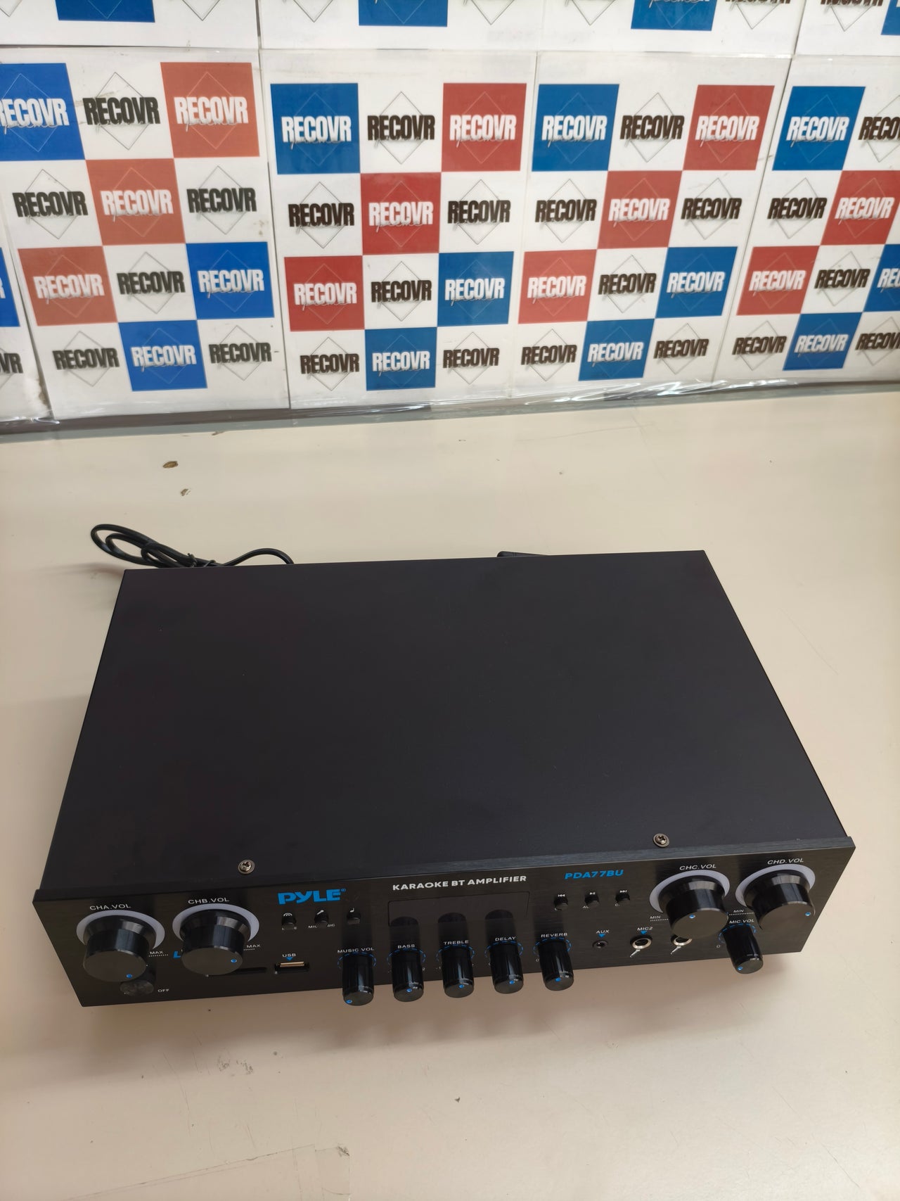 Pyle, amplificador estéreo 800W, Bluetooth, 4 canales, USB/SD/FM