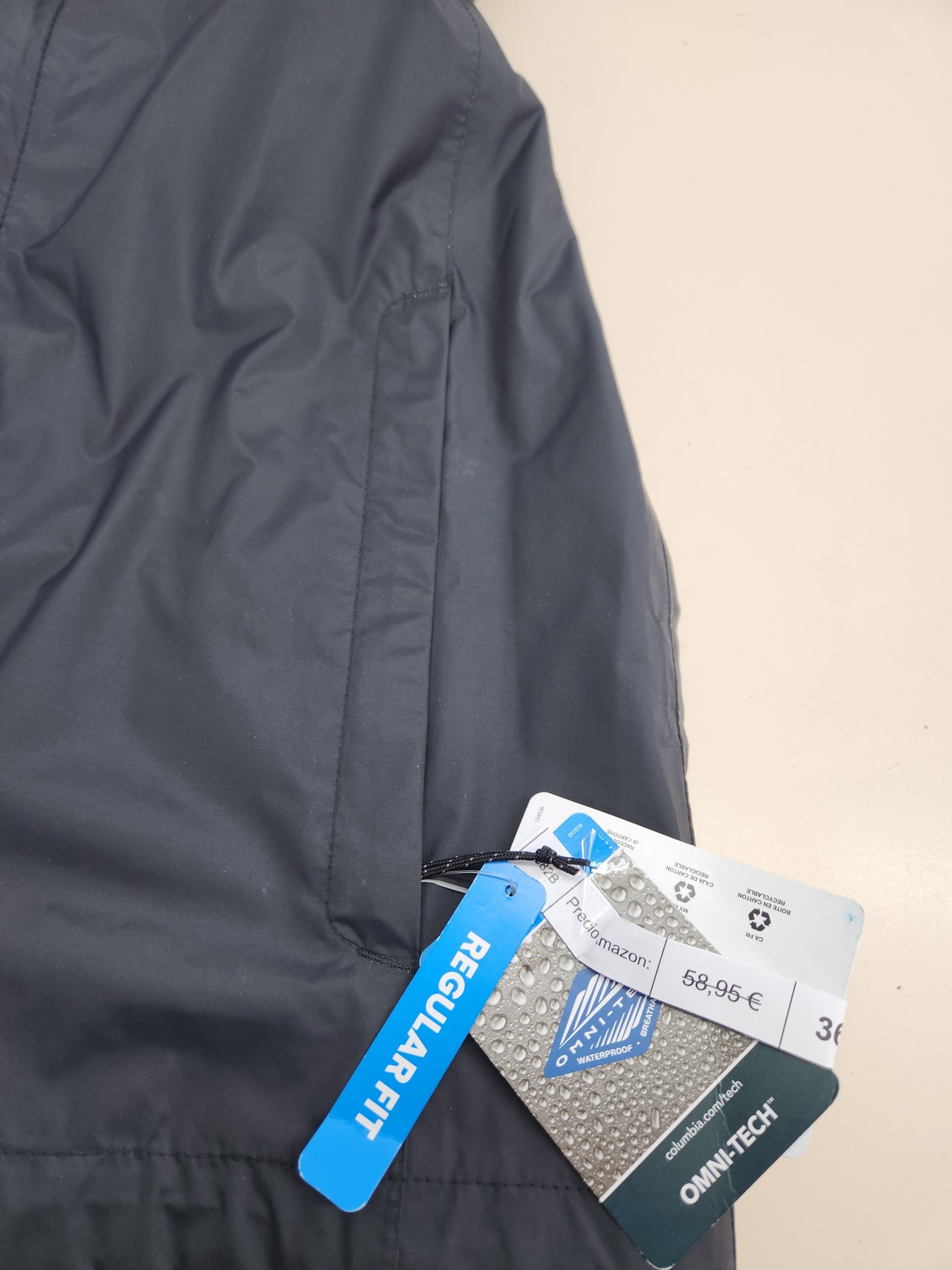 Chaqueta talla S impermeable para hombre