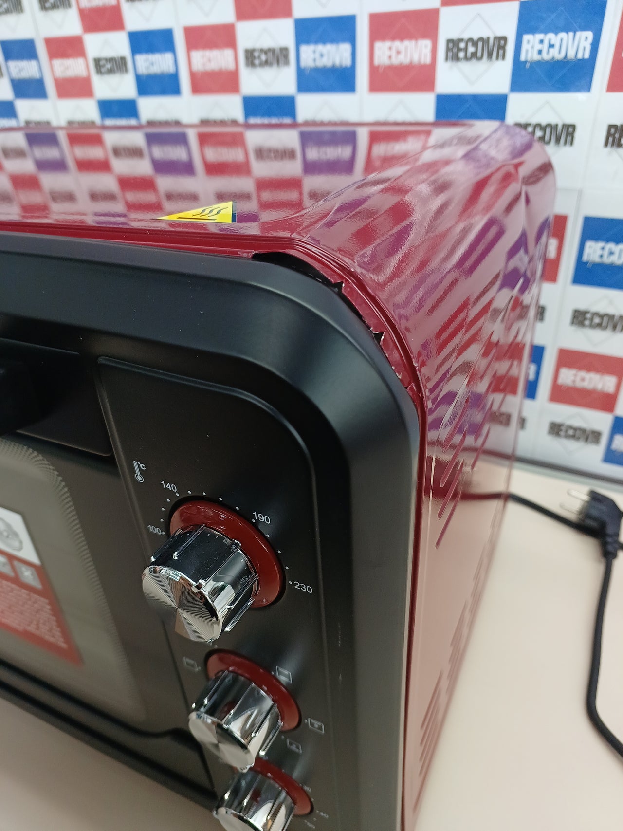 Horno eléctrico 2000W acero rojo - Girmi