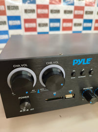 Pyle, amplificador estéreo 800W, Bluetooth, 4 canales, USB/SD/FM