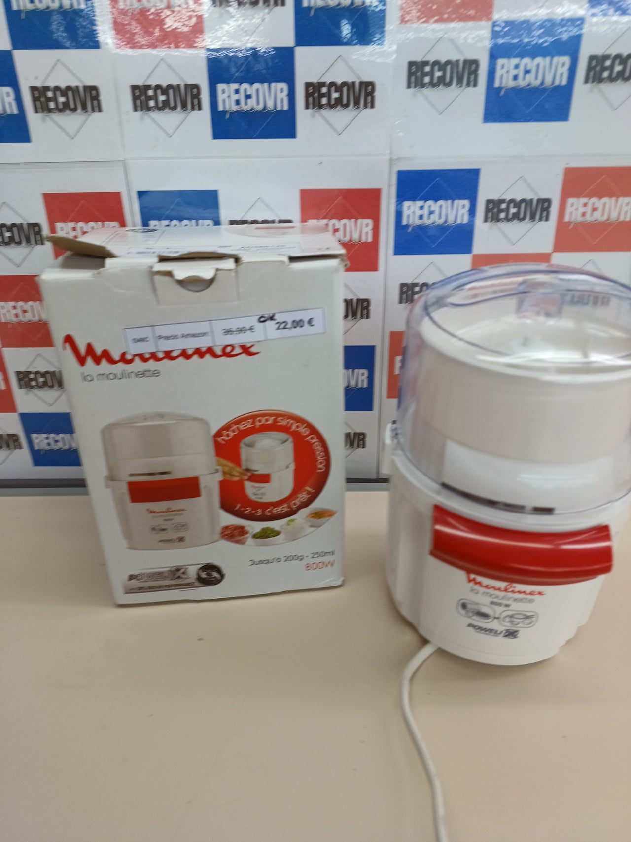Picadora 800W 200g cuchilla doble 1-2-3 - Moulinex