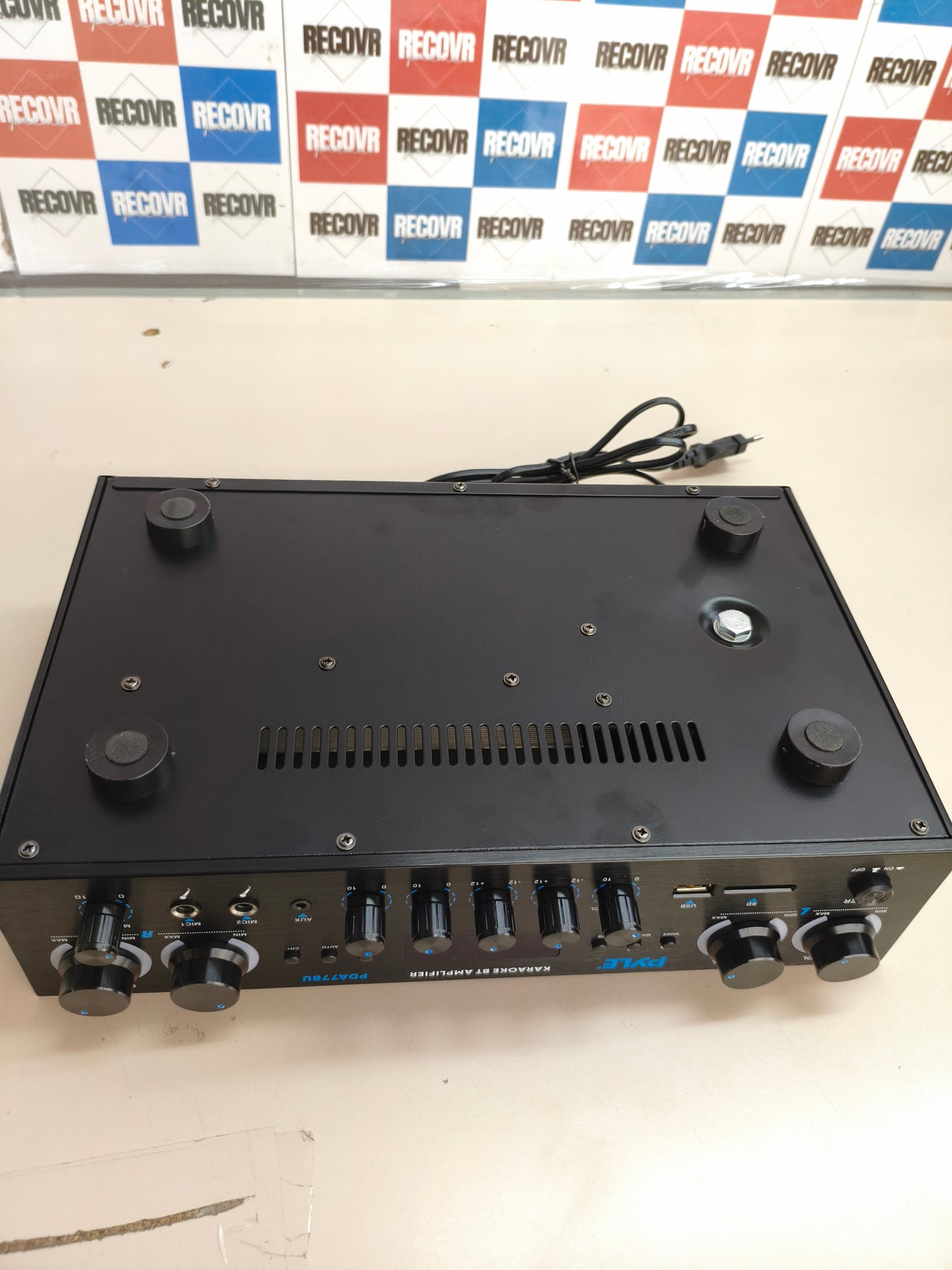 Pyle, amplificador estéreo 800W, Bluetooth, 4 canales, USB/SD/FM