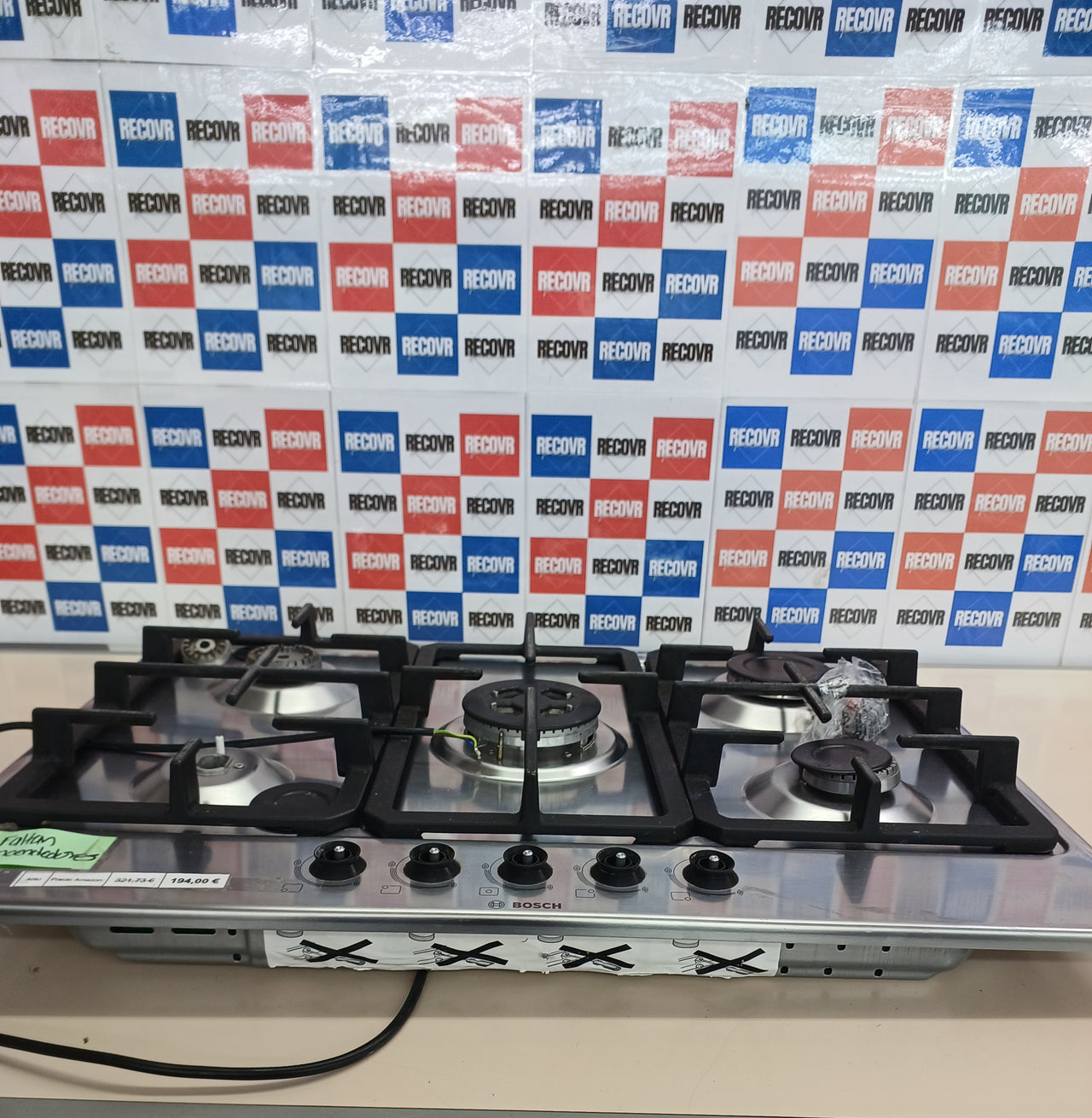 Placa de gas 75 cm acero inoxidable Serie 4 Bosch