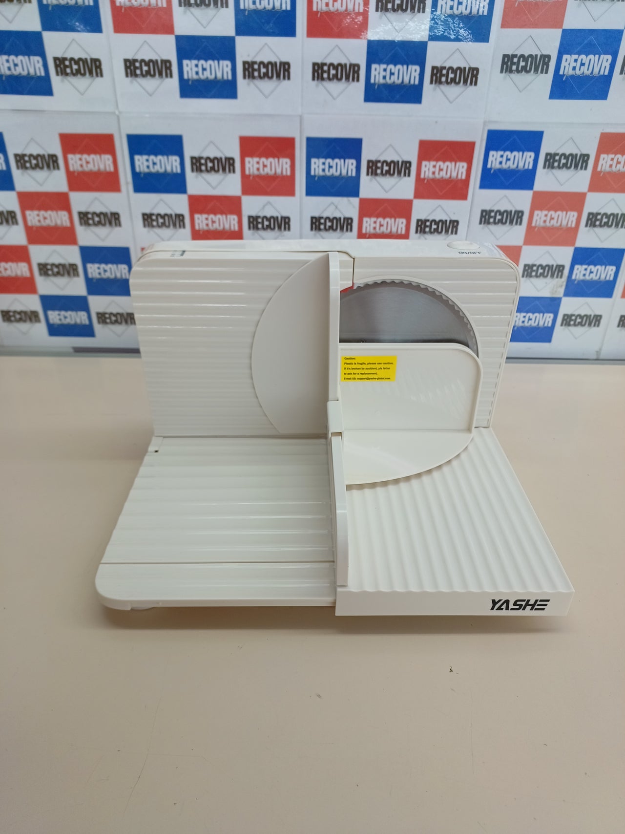 Cortadora De Fiambre YASHE Plegable, 180W, Con Hoja Dentada