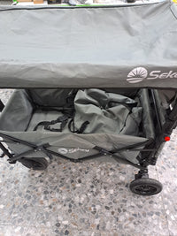 Carro plegable infantil 2 niños 100kg techo 110L Sekey