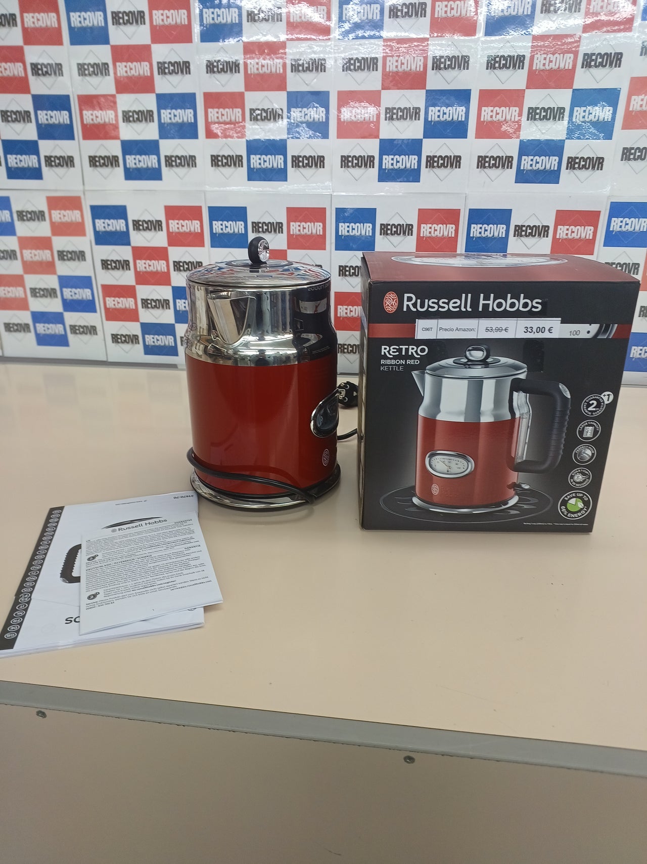 Russell Hobbs 21670-70 Hervidor de 2400 W, Color Rojo, 1.7 l