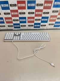 Teclado QWERTY con cable Bluestork para Mac, blanco
