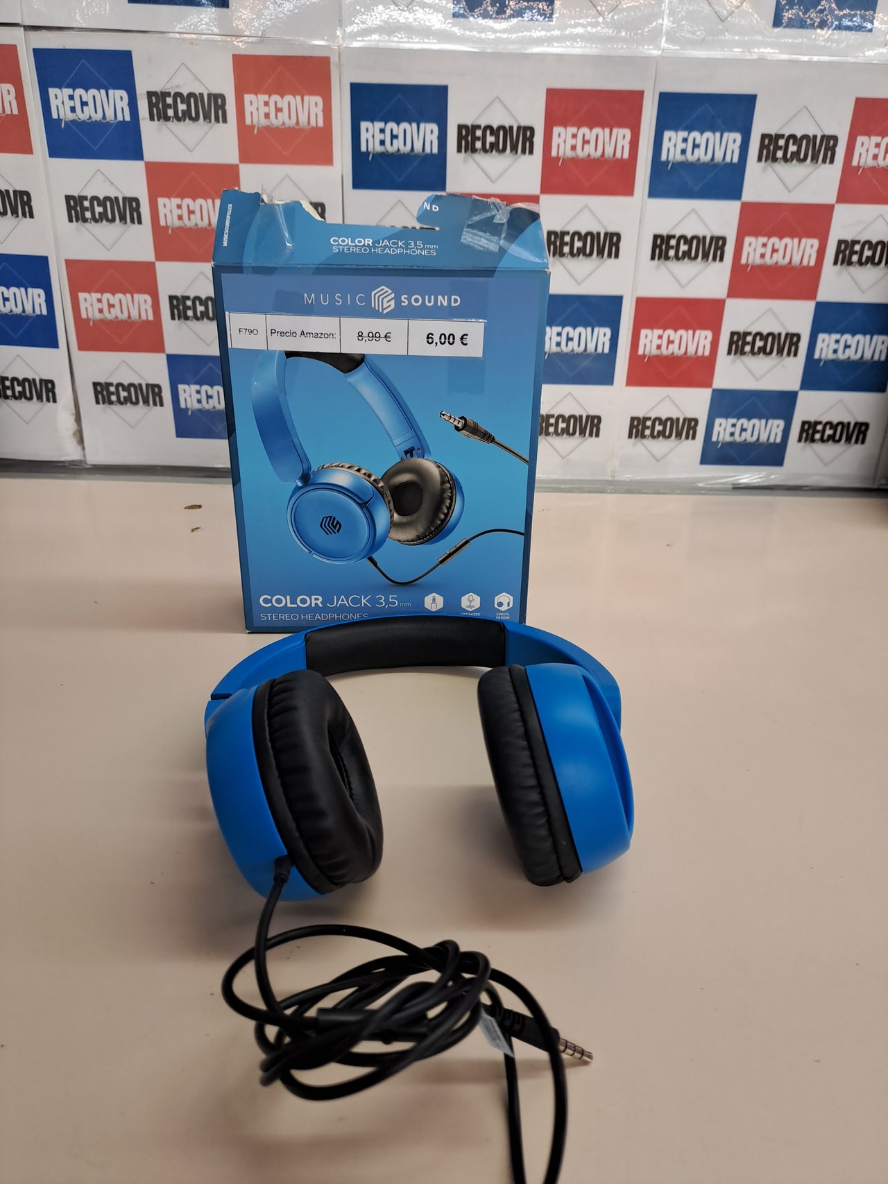 Auriculares estéreo con cable y micrófono plegables