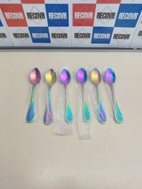 Vajilla arcoiris acero inoxidable 30 pzs