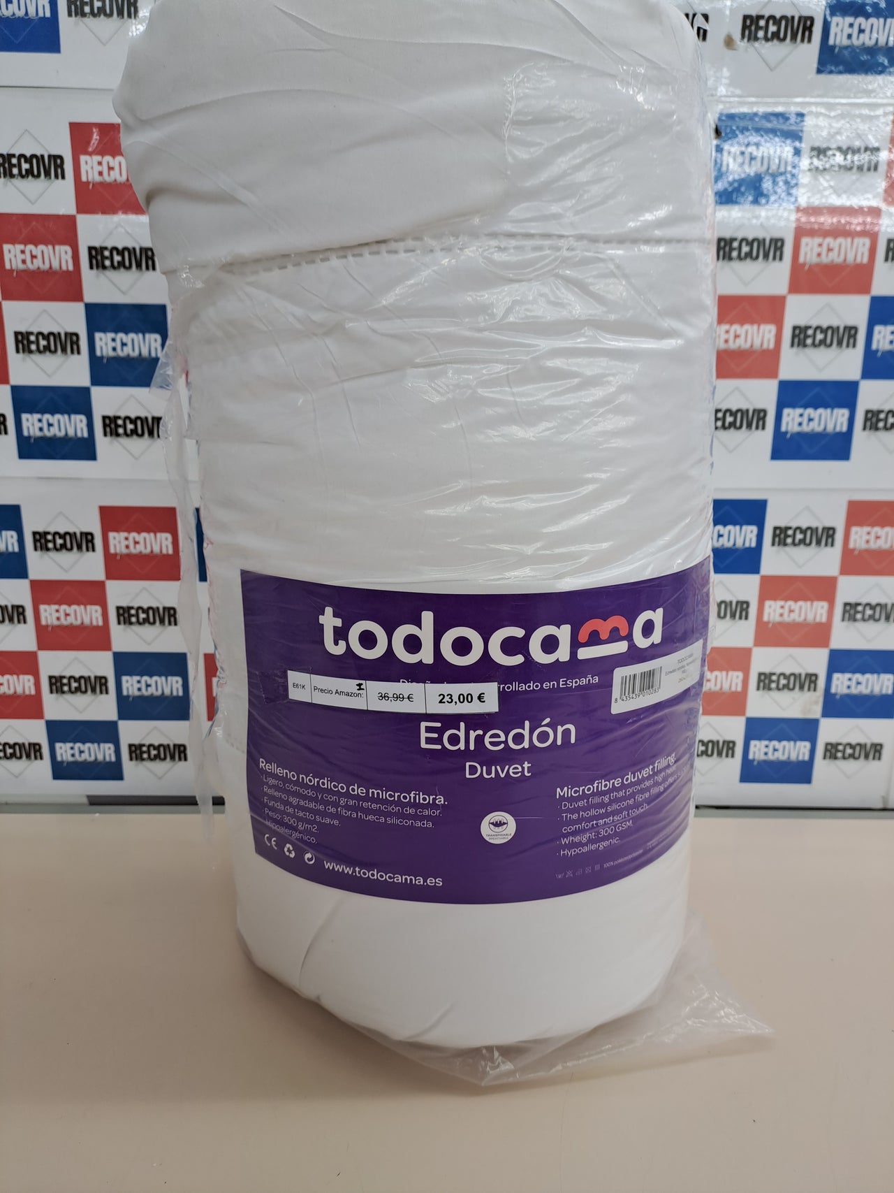 Edredón nórdico fibra antiácaros 300g blanco Todocama