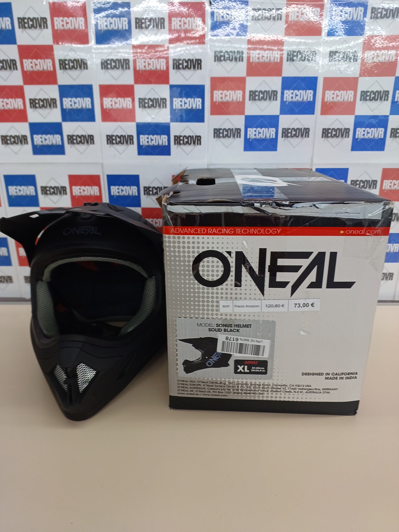 Casco Talla XL, MTB Downhill SONUS Solid, Adulto, Negro,  O'NEAL