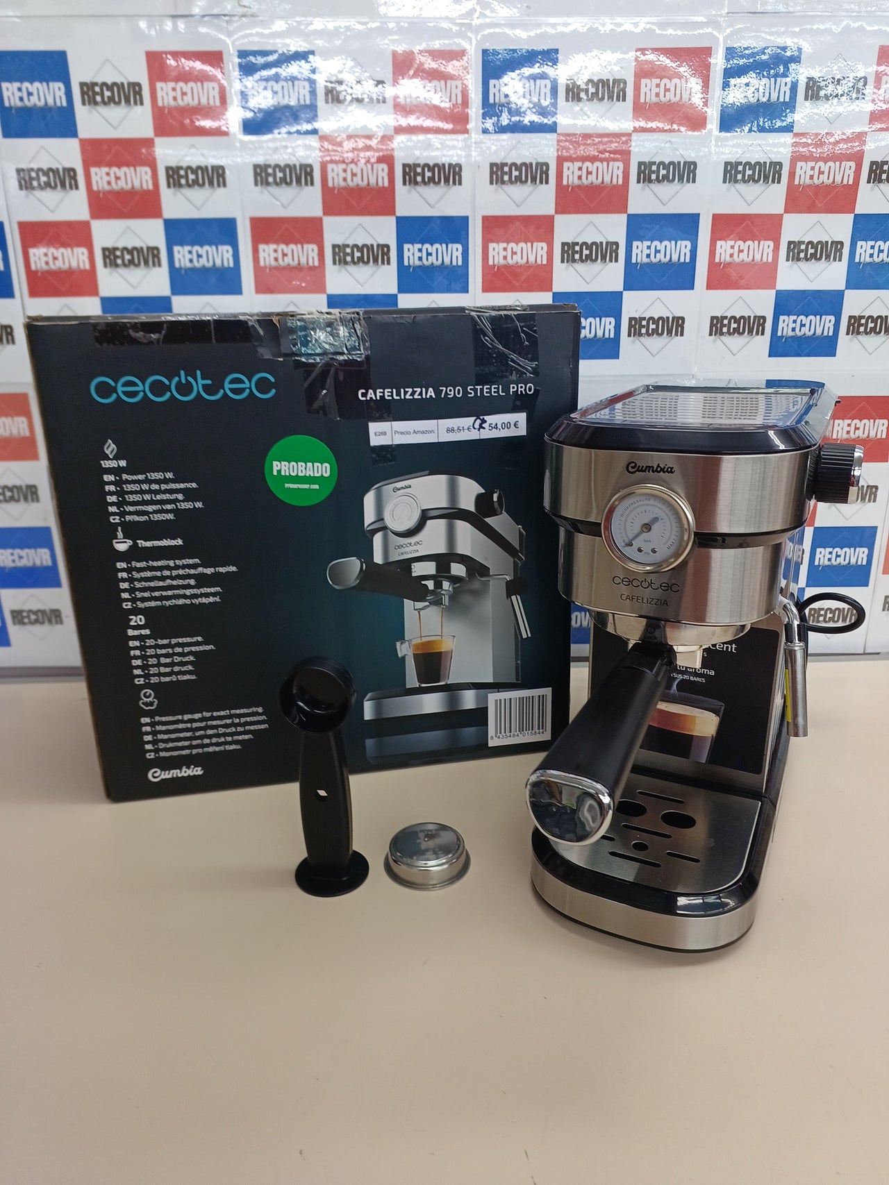 Cafetera espresso 20 bares 1350 W 1,1 L – Cecotec
