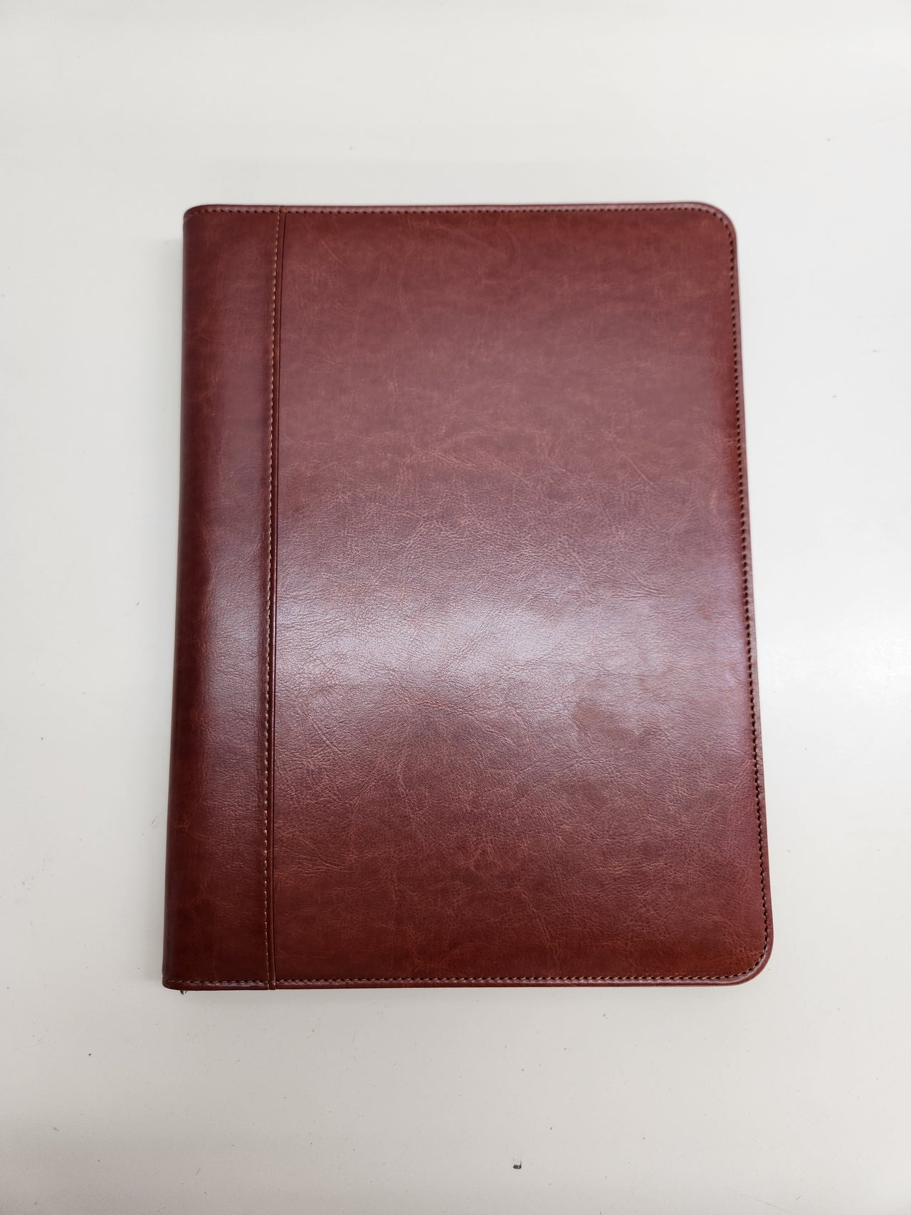 Carpeta de Cuero zipper marrón
