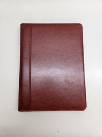 Carpeta de Cuero zipper marrón