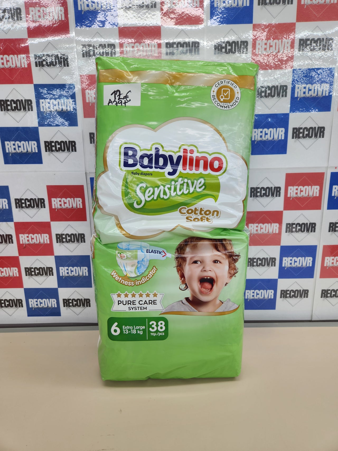 Pañales Talla 6 (13–18 kg) Ultra Absorbentes – Babylino 38 uds