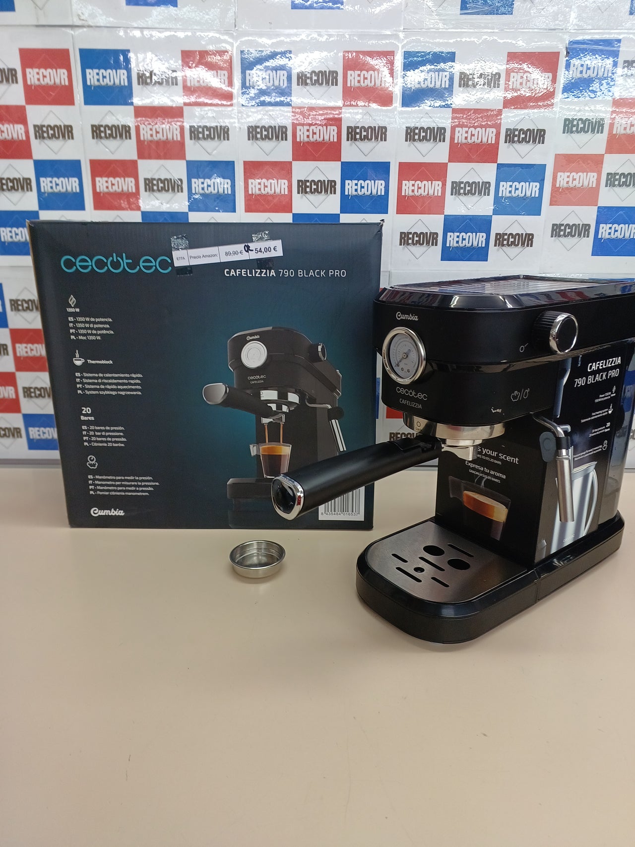Cafetera espresso 20 bares 1350 W 1,1 L – Cecotec