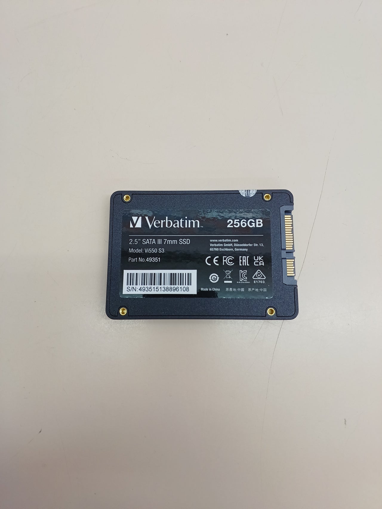 SSD Verbatim Vi550 2.5" 256GB SATA III