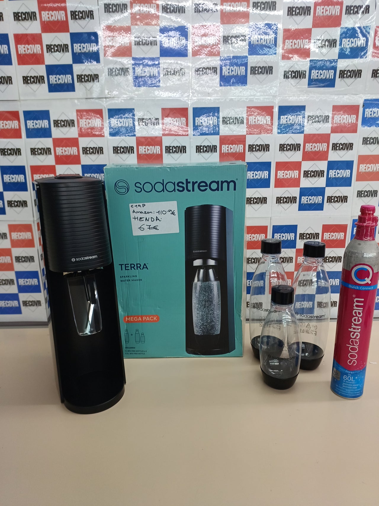 Máquina gasificadora 60 L con botellas SodaStream