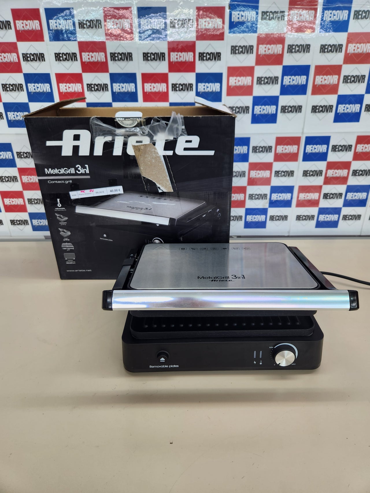 Plancha eléctrica Ariete 2000W Antiadherente