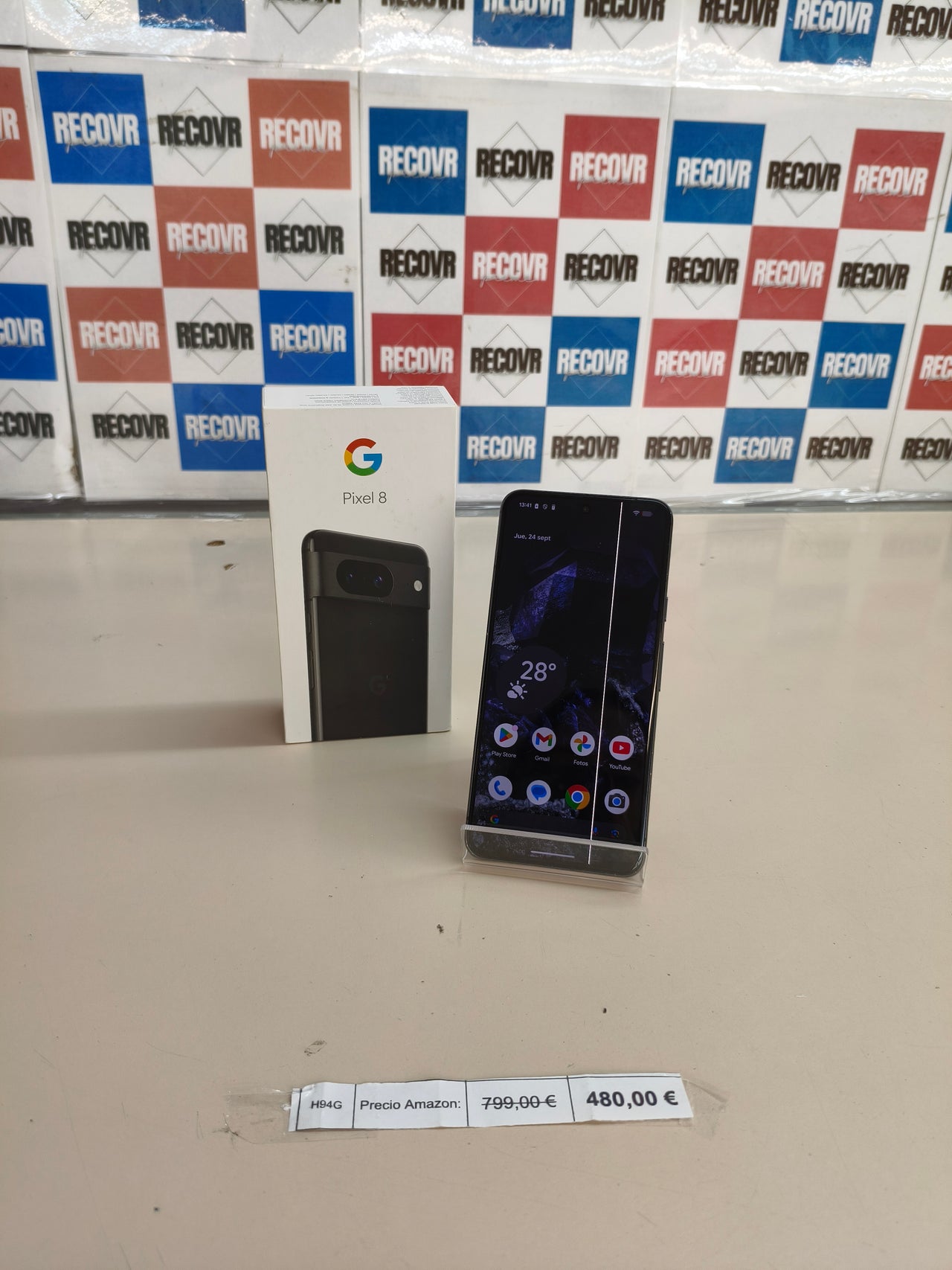 Google Pixel 8, smartphone Android, 128GB, cámara avanzada, negro