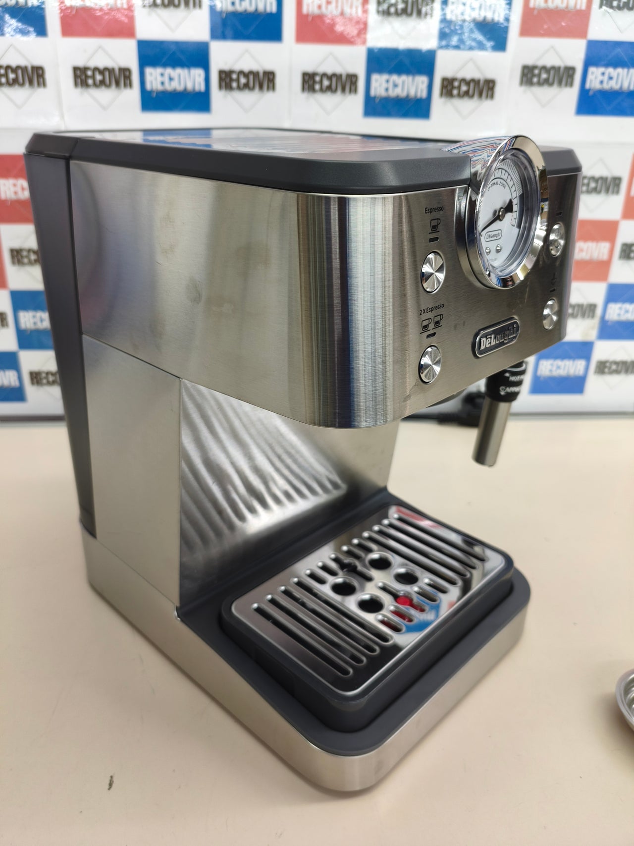 Cafetera espresso manual De’Longhi Classic 15 bares acero inoxidable
