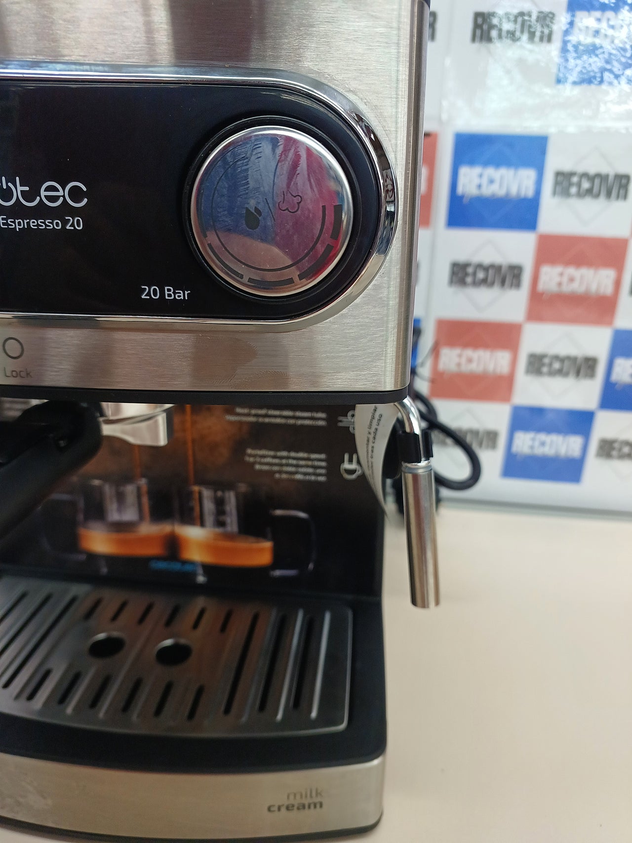 Cafetera espresso manual 20 bares 850 W depósito 1,6 L – Cecotec