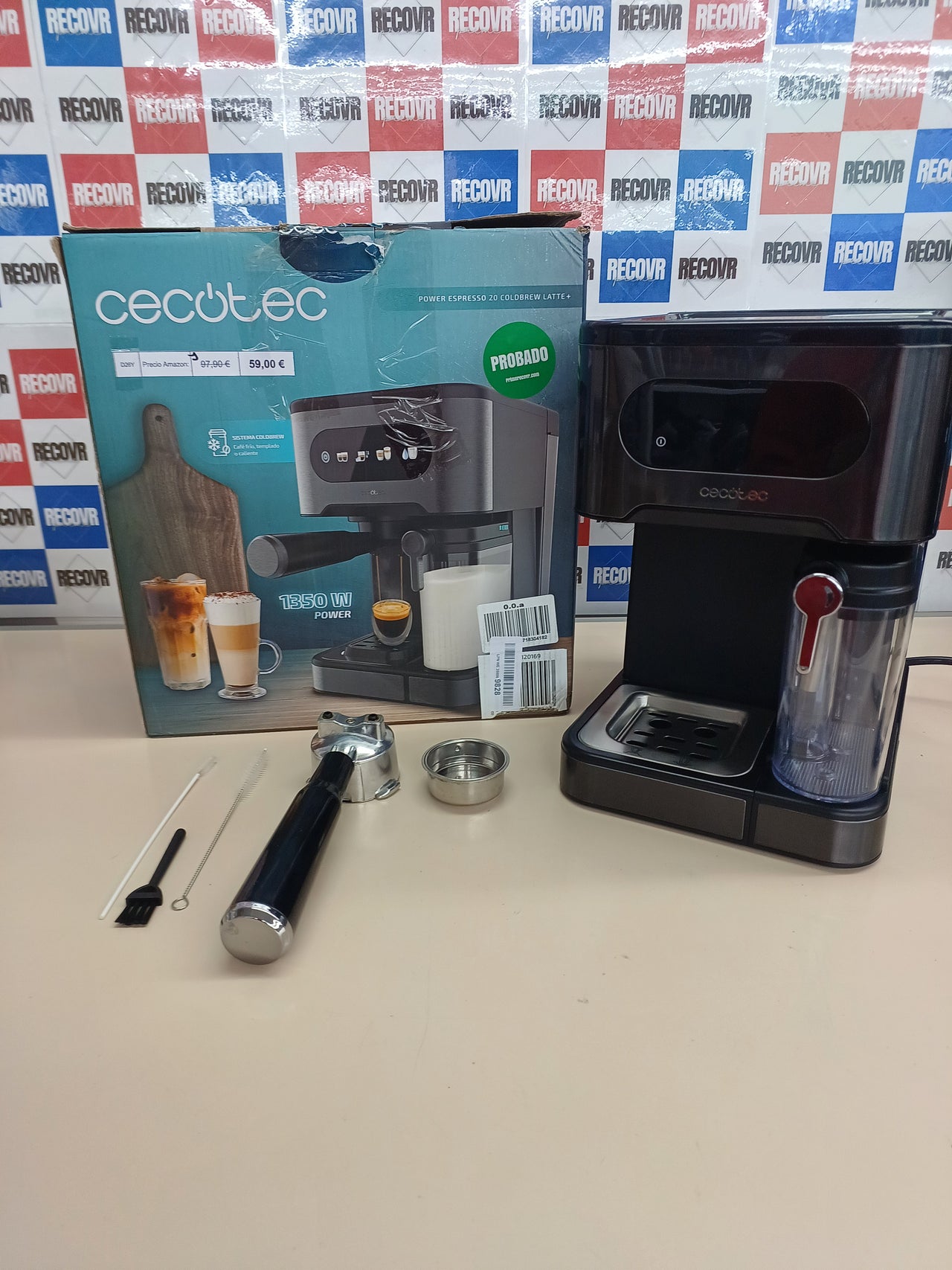 Cafetera espresso 20 bares 1350 W ColdBrew 1,5 L – Cecotec