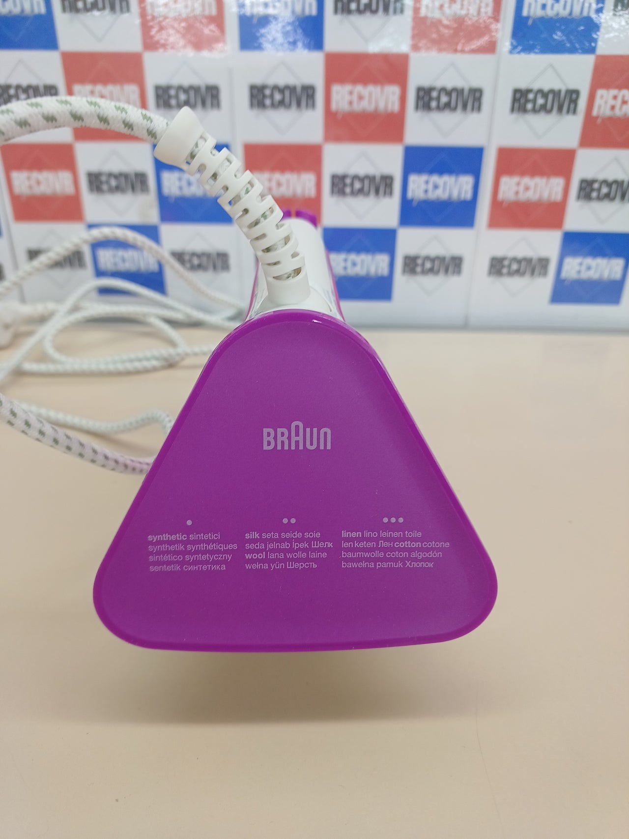 Plancha ropa vapor Texstyle, 2300 W, suela bidireccional 3D SuperCeramic, déposito 270 ml, Frambuesa, Púrpura, 140 gr/min Braun Hogar.