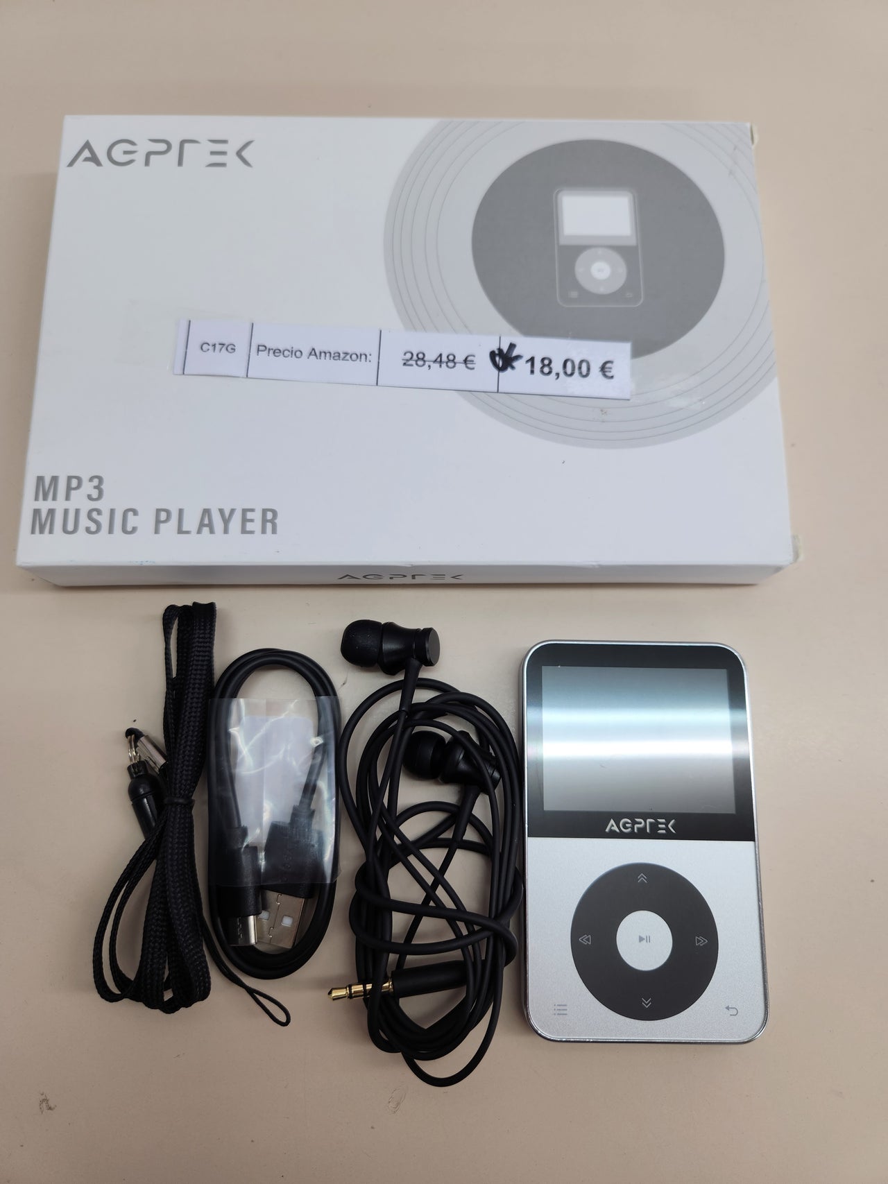 Reproductor MP3 64GB  Bluetooth 5.3, 2.3"
