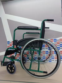 Thumbnail for Mobiclinic®, Silla de ruedas, Autopropulsable, Plegable, Alcazaba, Asiento 46 cm, Sistema subebordillos, Reposabrazos acolchados, Reposapiés abatibles, Antipinchazos