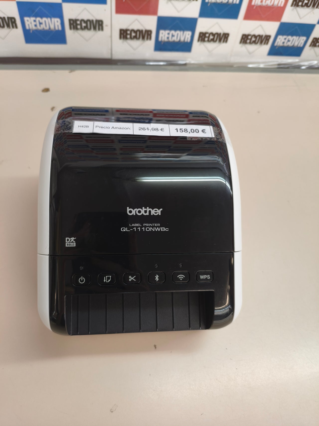 Brother QL-1110NWBC, impresora de etiquetas, blanco/negro