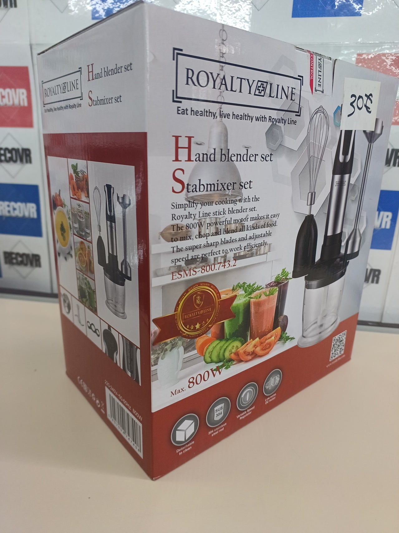 Turmix 3 en 1 800W 600ml Royalty Line RL-ESMS800