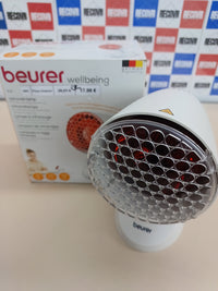 Thumbnail for Beurer IL 11 Lámpara de infrarrojos con rejilla protectora, dispositivo médico con calor calmante para uso en resfriados y tensiones musculares, 5 niveles de inclinación