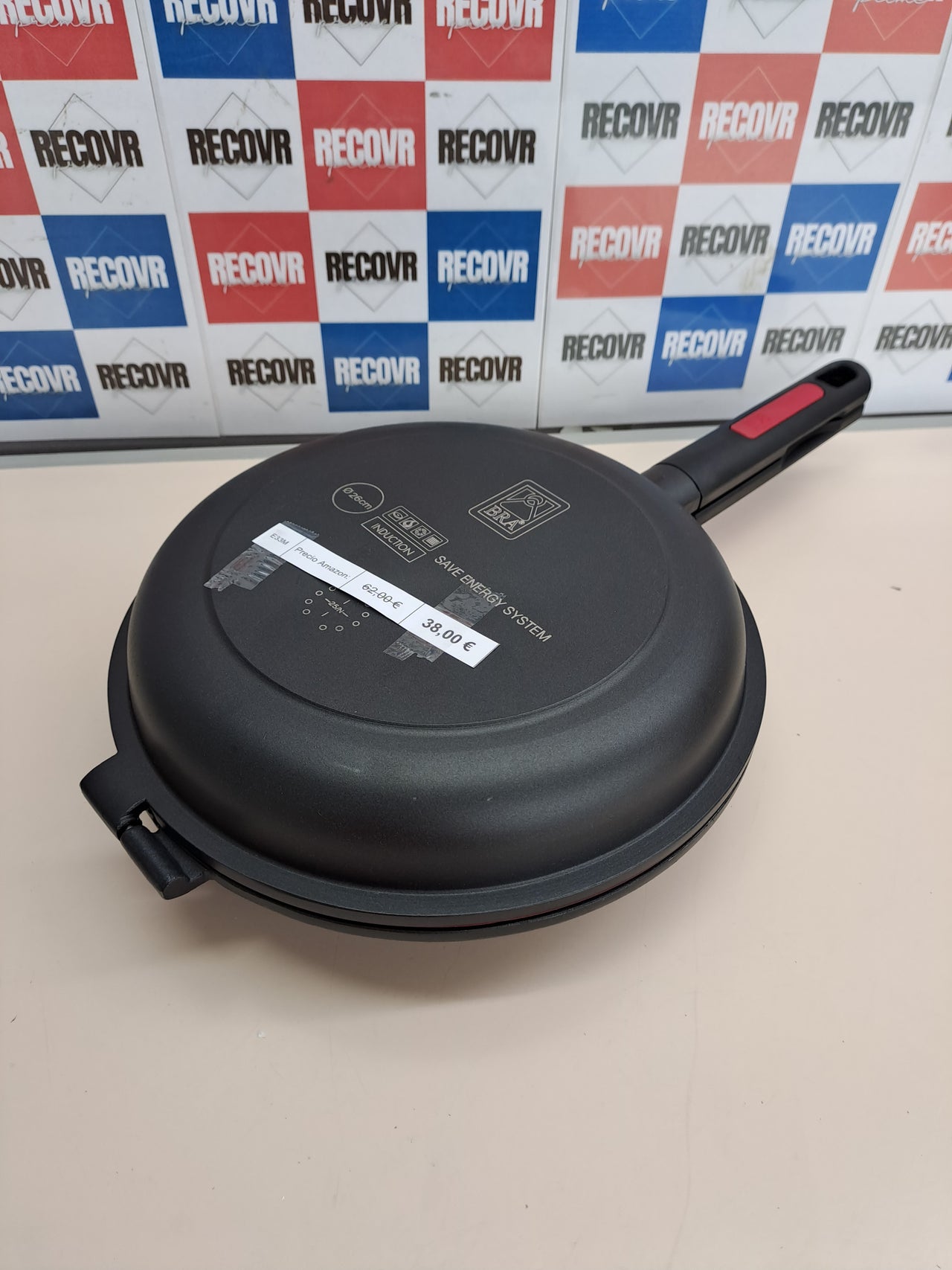 Sartén doble tortilla 26 cm aluminio fundido – BRA