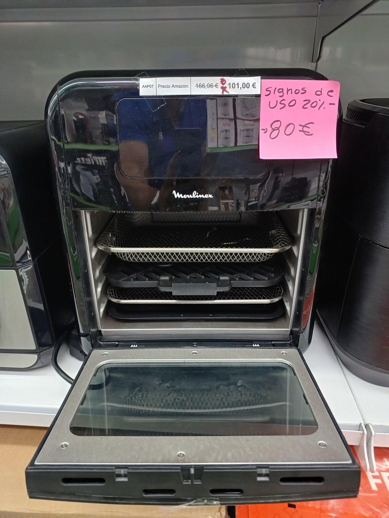 Freidora aire 11 L , grill y horno, 9 funciones en 1, 8 programas, hasta 3 comidas a la vez, temperatura regulable, grill antiadherente, recetario digital, AL5018