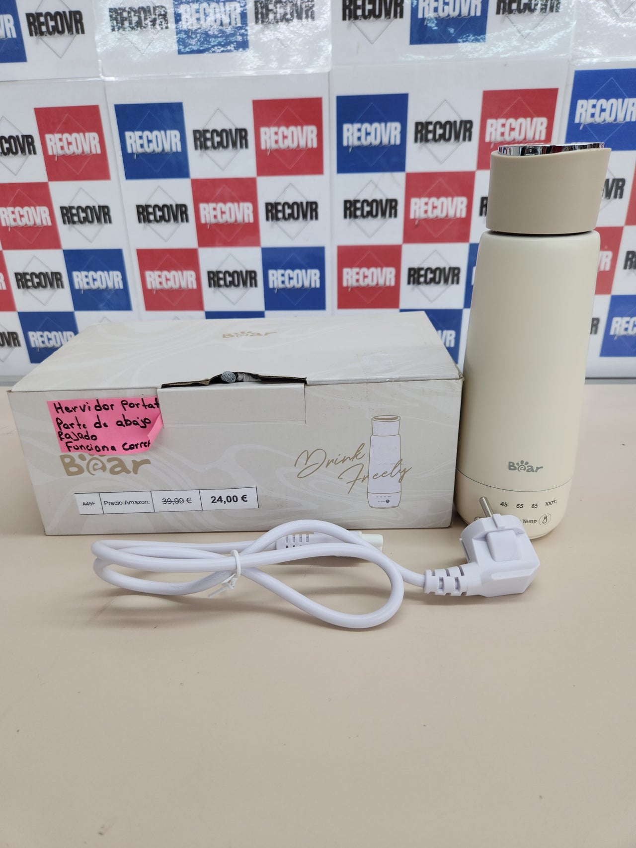 Hervidor Eléctrico 300 ml, Control Portátil De Un Solo Clic, Taza Térmica De Calentamiento Rápido De Viaje De Tres En Uno, Doble Capa 304 Acero Inoxidable Bear