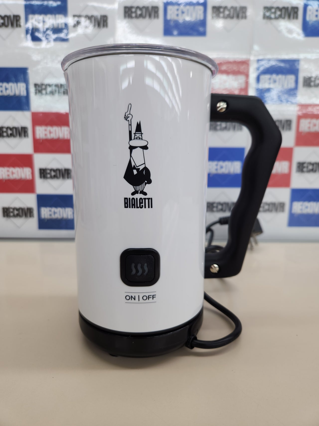 Espumador leche 150 ml a 300 ml Eléctrico, Cappuccino, leche caliente, Blanco Bialetti