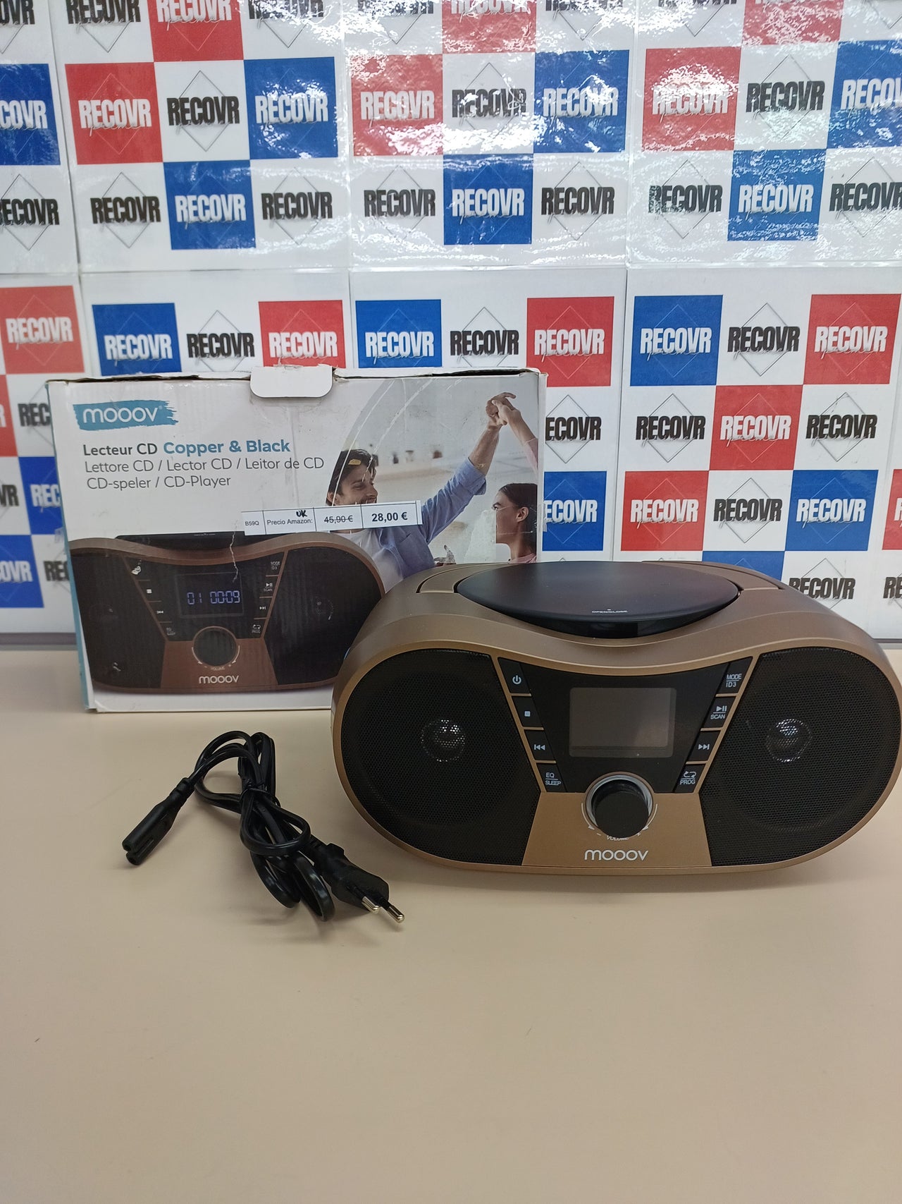 Reproductor de CD portátil, Lector CD Mooov