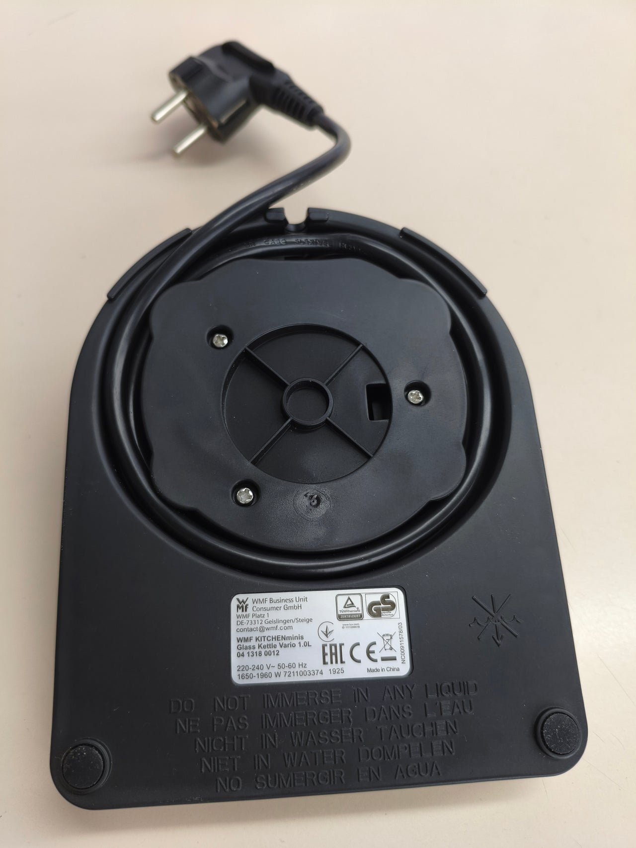 WMF KITCHENminis Hervidor de vidrio Vario 1.0L